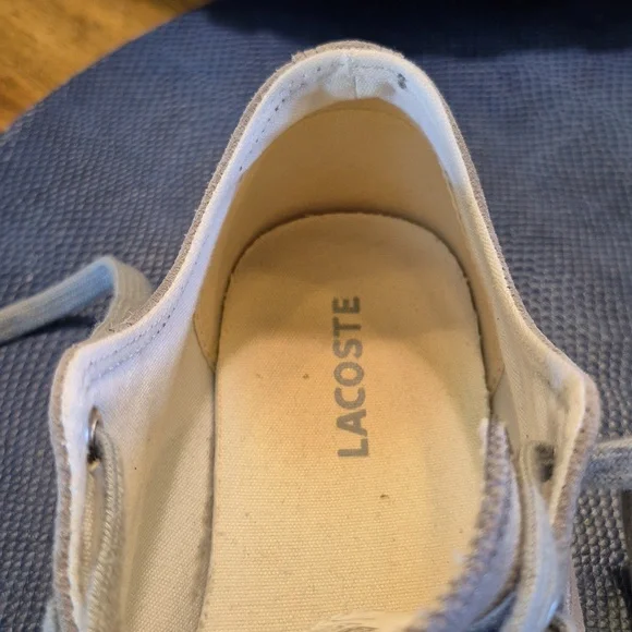 Lacoste Womens Gray Suede Sneakers sz. 7.5 (#1002A) EC. - Picture 14 of 16